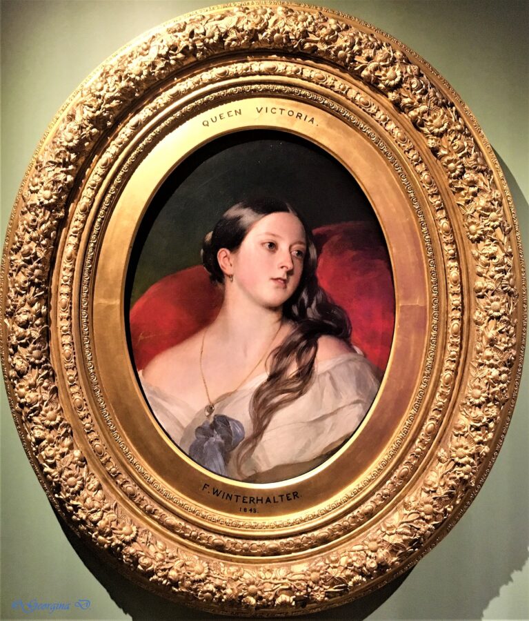 The Secret Portrait of Queen Victoria by Franz Xaver Winterhalter, painted in 1843, displayed at Kensington Palace for the Victoria: Woman and Crown exhibition. Photo by Georgina.