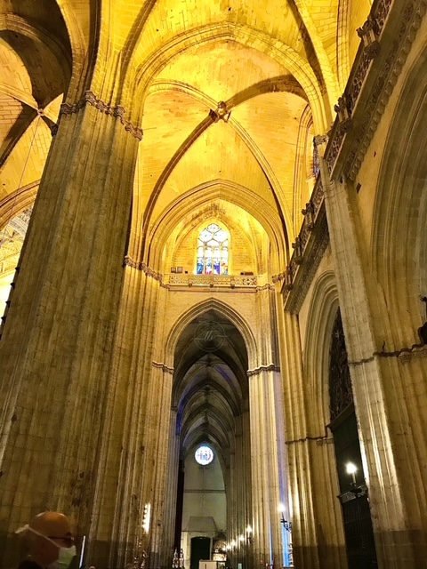 Gothic interior of the majestic Seville Cathedral