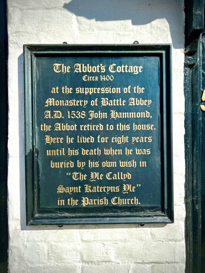 Abbots Cottage Battle Info board