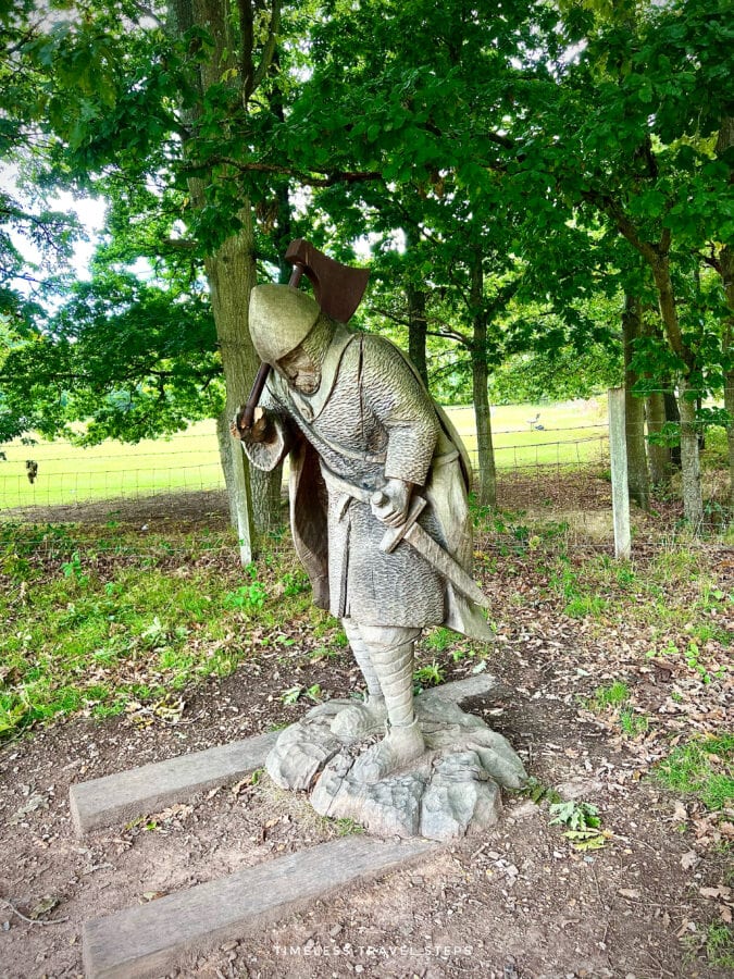 Sculpture along the Battlefield Walk at Battle Abbey and Battlefield, Battle, East Sussex