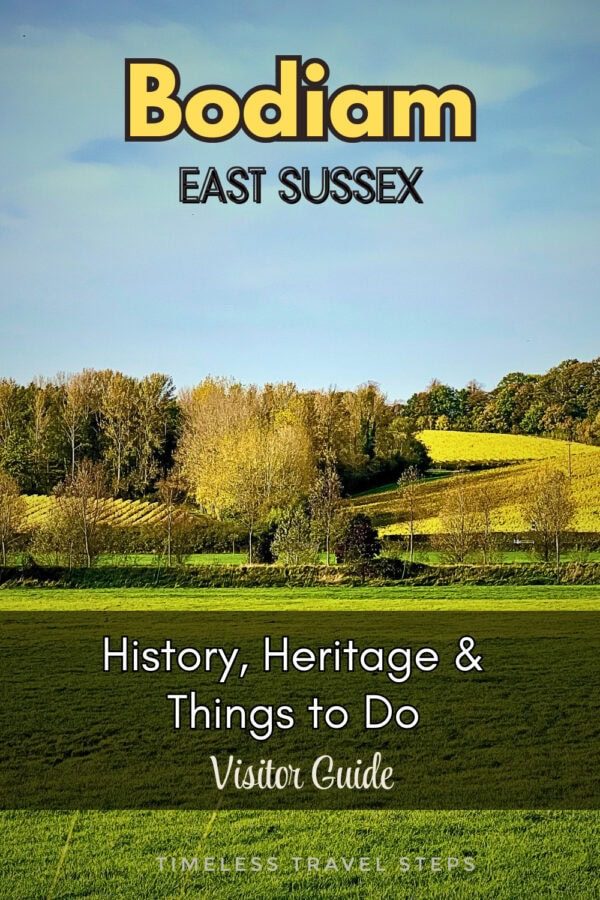 Pinterest pin for Bodiam, Things to Do - East Sussex