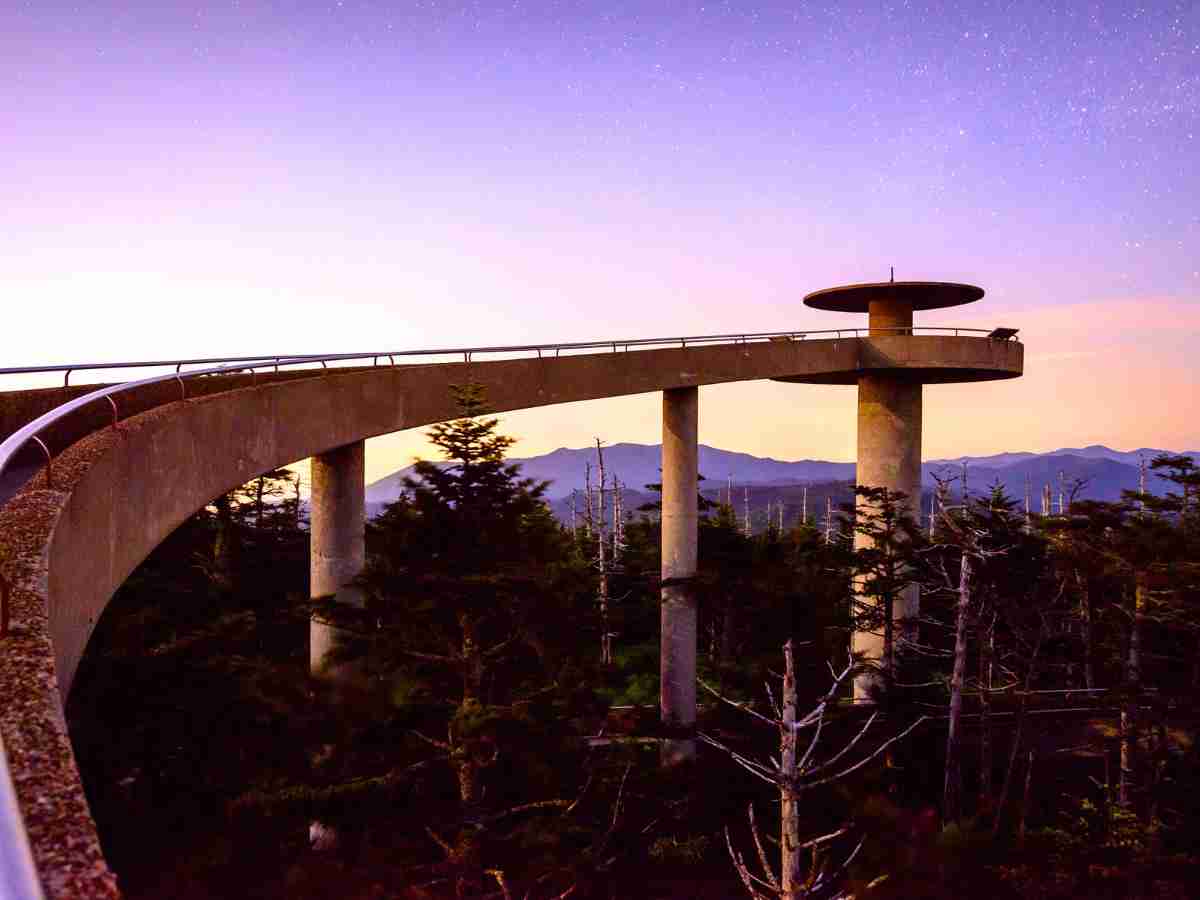 purple hues at Clingmans Dome, Great Smoky Mountains, one of the unique things to do here