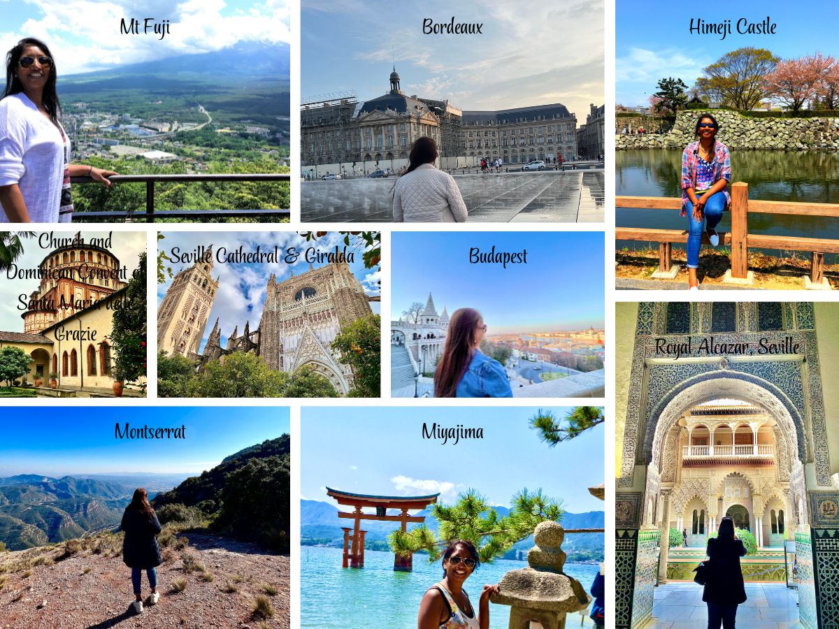 Georgina at various UNESCO listed Heritage Sites