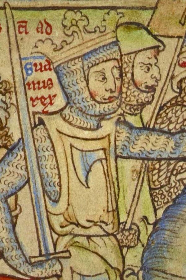 13th-century manuscript depiction of Sweyn Forkbeard, King of Denmark and England