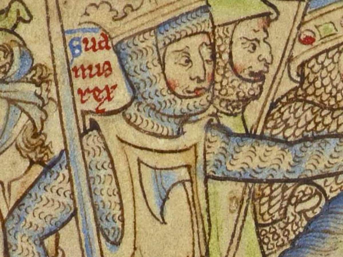 13th-century manuscript depiction of Sweyn Forkbeard, King of Denmark and England