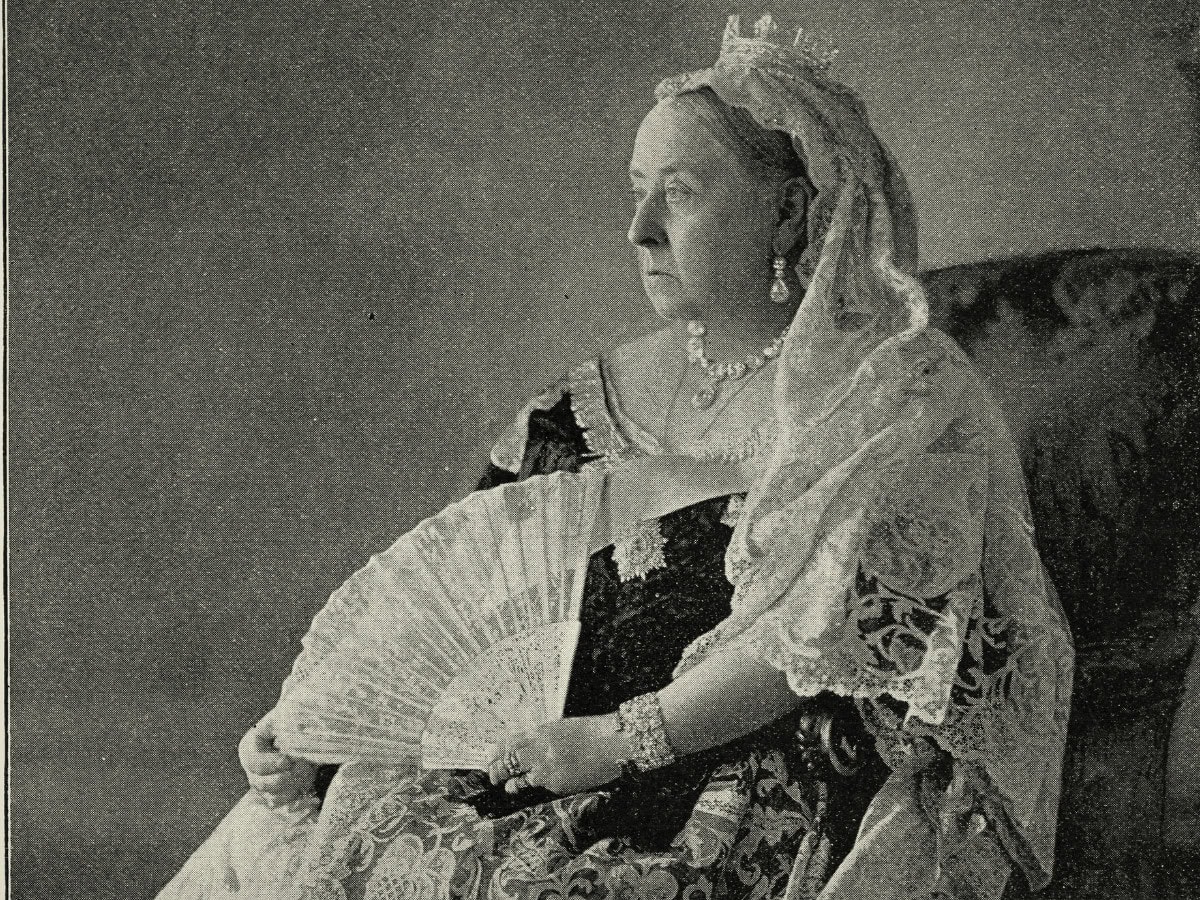 Vintage photograph of Queen Victoria in 1896, during the later years of her reign.